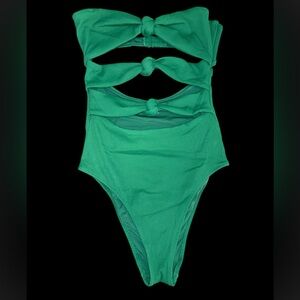 Aerie-triple knot one-piece green swimsuit - strap not included